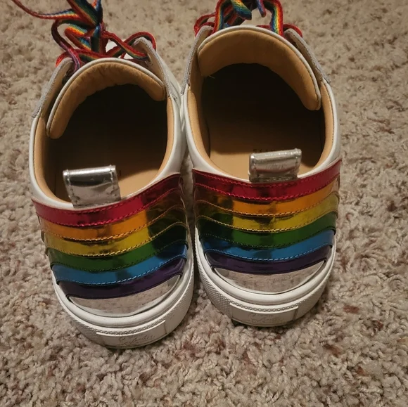 Christian Louboutin White Rainbow Athletic Shoes - Picture 2 of 6